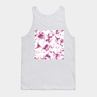 Berry pink and white Storm - Tie-Dye Shibori Texture Tank Top